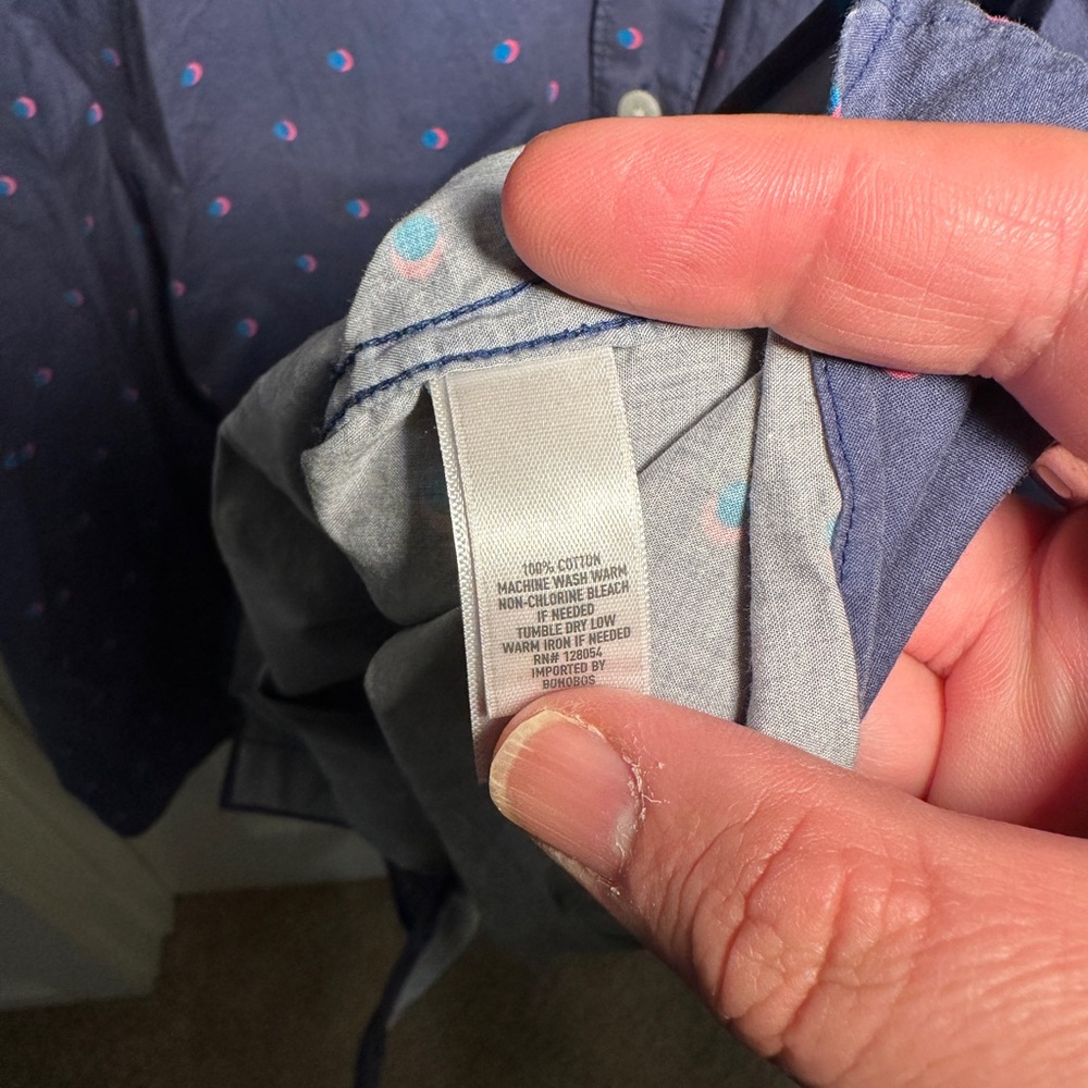 Bonobos - Eclipse Navy Blue Button Down Shirt, Me… - image 7